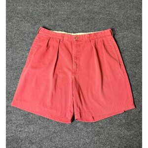 Polo Ralph Lauren Shorts Mens 36 Red Pleated Chino Pockets Casual Outdoor Preppy